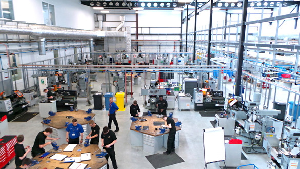 Advanced manufacturing training center, shop floor.