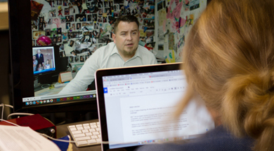 Media Entertainment Arts student interview editing.