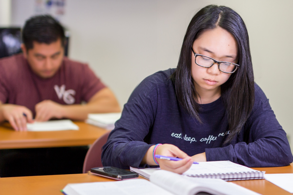 Medical Laboratory Technician students studying.  