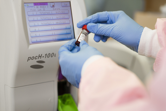 Medical Laboratory Technician students in lab.  