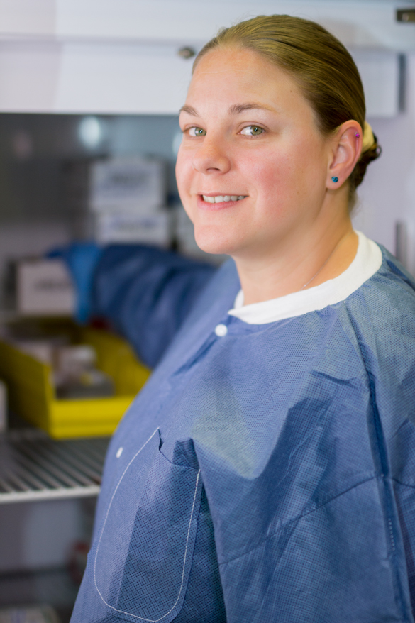 Medical Laboratory Technician students in lab.  