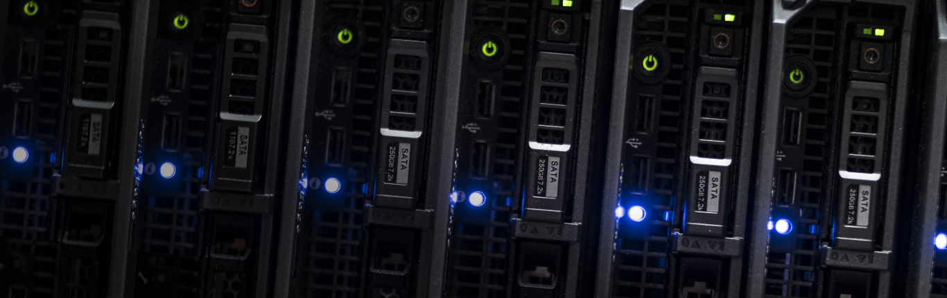 Computer Networking server racks. photo © Robin Spurs