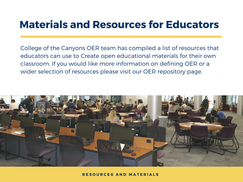Materials and resources for faculty