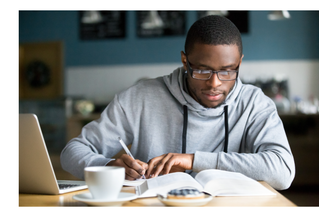 student studying