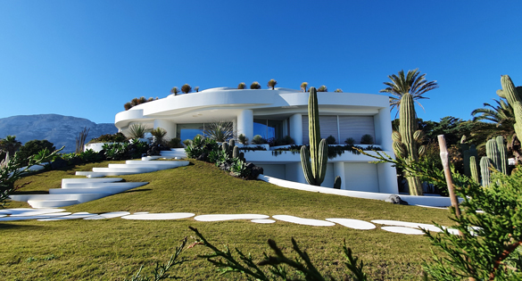 Beautiful home at evening.
