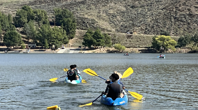 Students kayaking