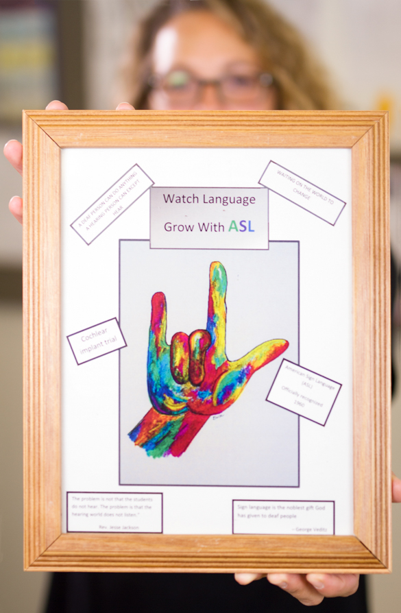 Art piece: Watch language grow with ASL. 