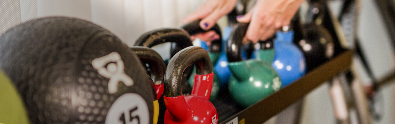 Sports Medicine - different sizes of weights. 