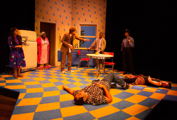 Cast if actors performing a play.
