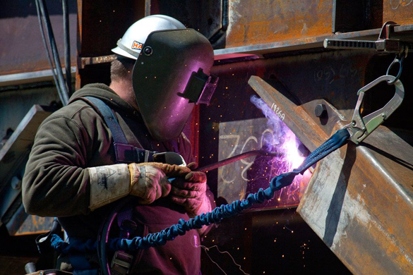 Iron welding work.