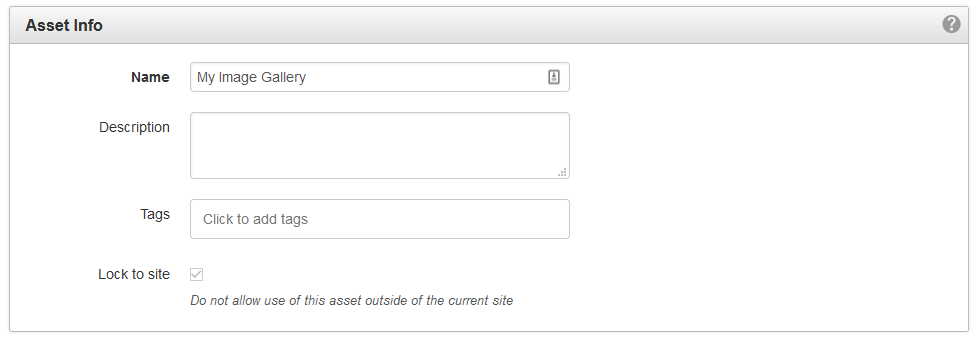 Asset Information