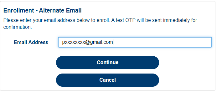 Portal Guard Example of OTP Email