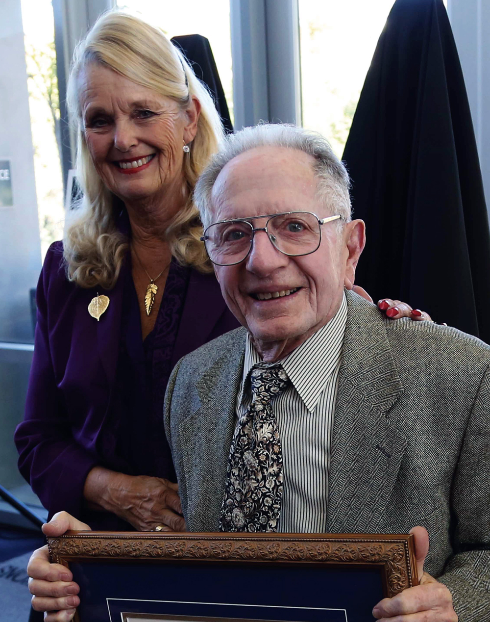 Chancellor Dr. Dianne G. Van Hook with Simi Dabah during the 2014 dedication.