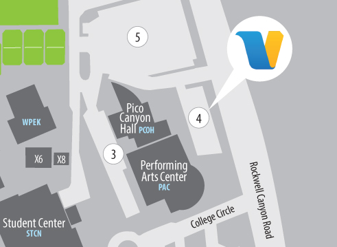 Valencia campus map with Vote Center