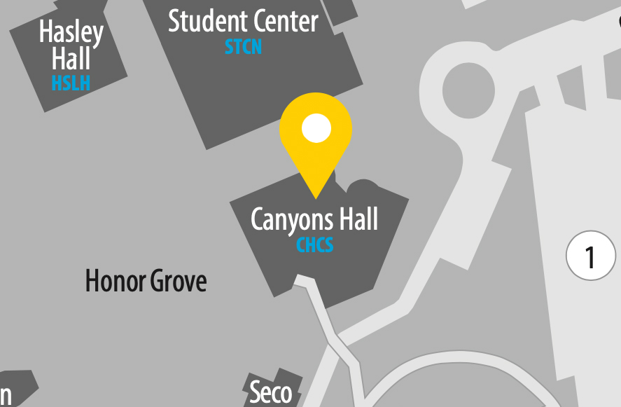Locator map for Canyons Hall