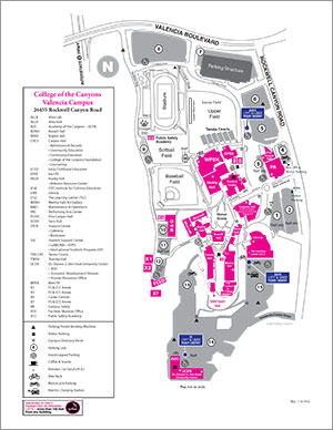 college of the canyons campus map Campus Maps college of the canyons campus map