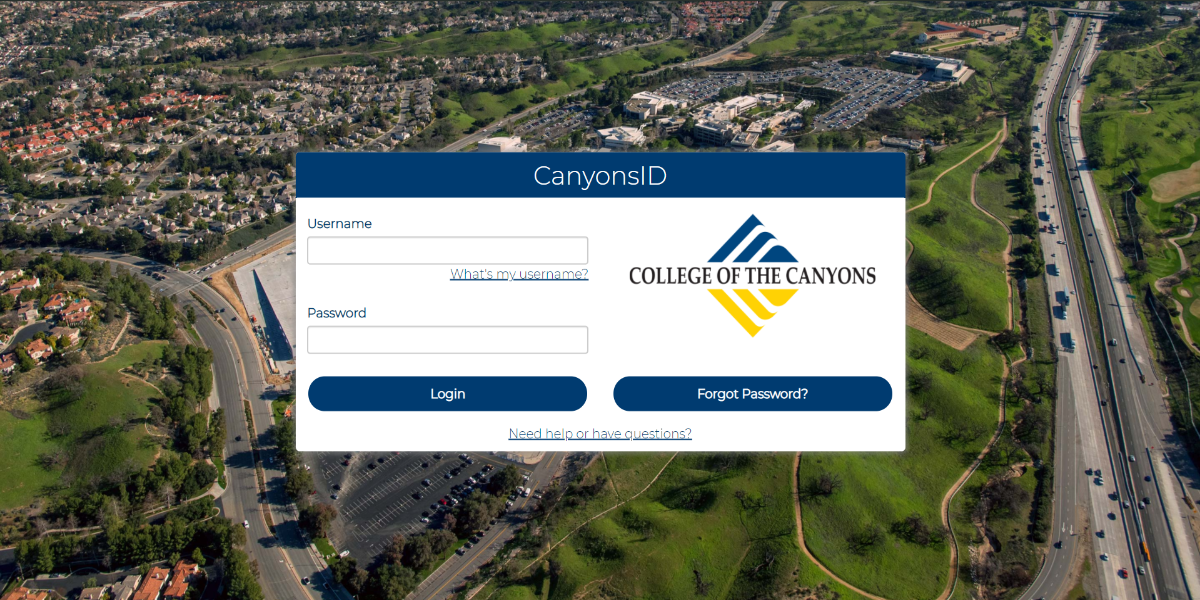 Canyons ID Screen