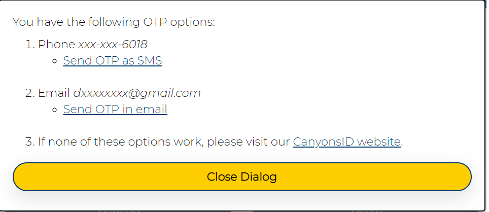 OTP Options