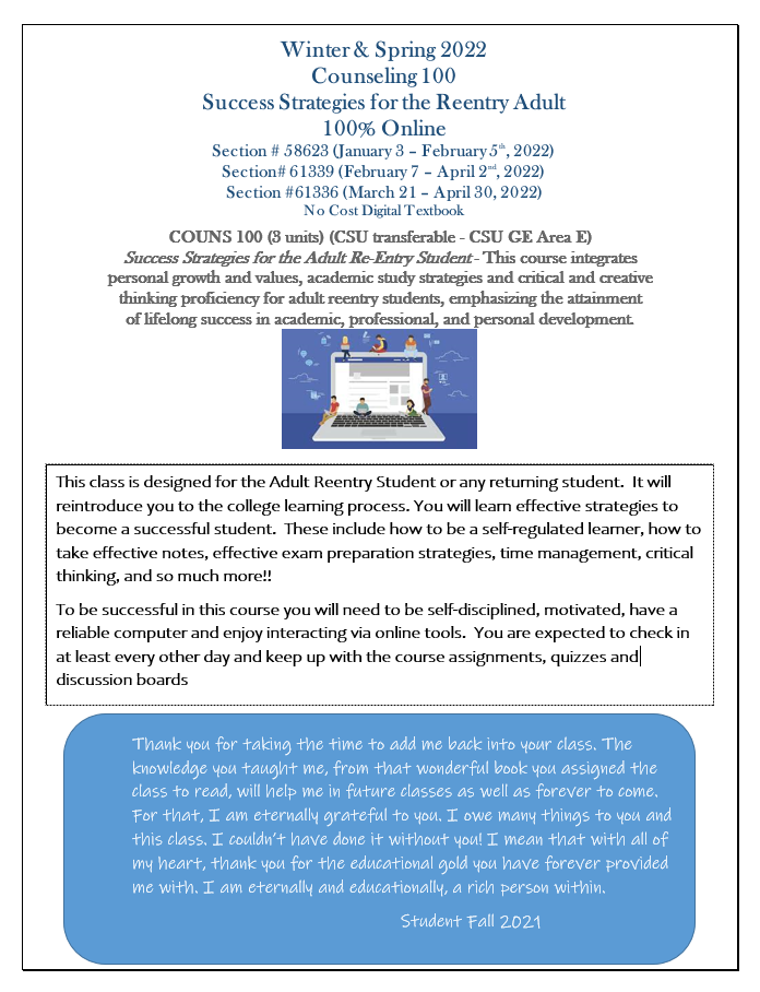 Counseling 100 Flyer