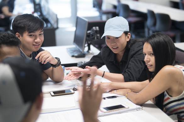 Students in class. 