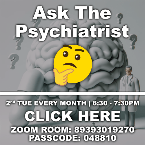 Ask the Psychiatrist- 2nd Tue every month 6:30-7:30