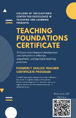 Flyer for Teaching Foundations Certificate