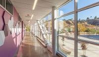 Interior hallway of the Takeda Science Center at the Canyon Country campus, January 2022.